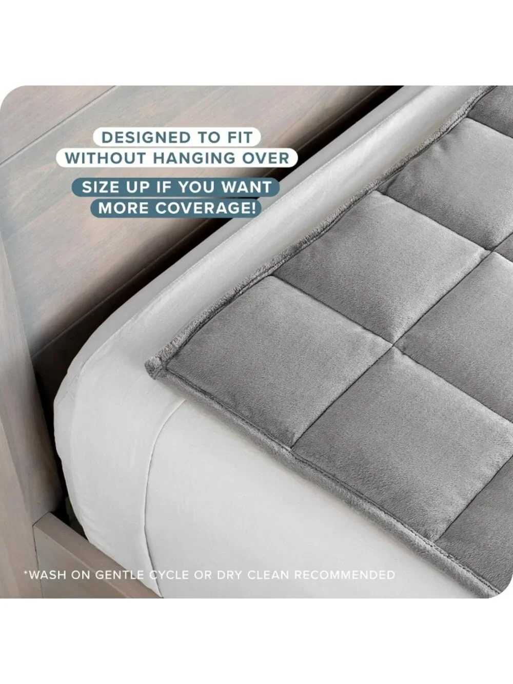 Cozy Light Grey Minky Fleece Weighted Blanket 80